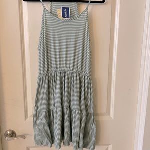 XL tank dress - sage - striped NWT